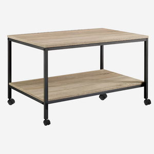 Star Work 2-Tier Heavy Duty Coffee Center Table with Wheels For Home & Office Star Work 2-Tier Heavy Duty Coffee Center Table with Wheels For Home & Office