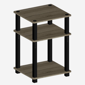 MDF Wood 3-Tier Floor Wall Standing Side Table and Shelf MDF Wood 3-Tier Floor Wall Standing Side Table and Shelf