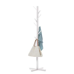 STAR WORK Bamboo Clothes Rack – Foldable, space-saving corner stand for coats & clothes. (White) STAR WORK Bamboo Clothes Rack – Foldable, space-saving corner stand for coats & clothes. (White)