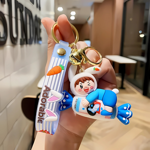 Chocolate Girls Keychain With Metal Hook Chocolate Girls Keychain With Metal Hook