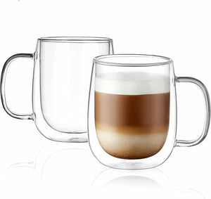Glass Coffee Mug – 250 ML Double-Walled Insulated Cup | Heat-Resistant Glass for Coffee, Tea, Latte, Cappuccino, Espresso | Dishwasher Safe. Glass Coffee Mug – 250 ML Double-Walled Insulated Cup | Heat-Resistant Glass for Coffee, Tea, Latte, Cappuccino, Espresso | Dishwasher Safe.