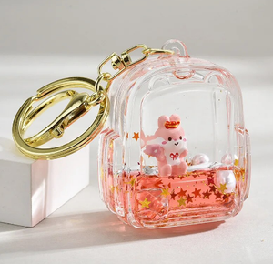 Glitter Bag Keychain With Metal Hook Glitter Bag Keychain With Metal Hook