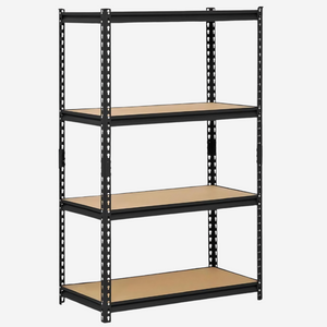 Racking Adjustable Shelves 4-Tier Storage Rack (Black) Racking Adjustable Shelves 4-Tier Storage Rack (Black)