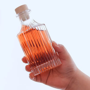 STAR WORK 200ml Glass Bottle Wooden Lid | Leak-Proof & Dishware Safe STAR WORK 200ml Glass Bottle Wooden Lid | Leak-Proof & Dishware Safe