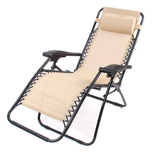 Star Work Zero Gravity Chair Foldable Recliner | Full Body Support (Beige) Star Work Zero Gravity Chair Foldable Recliner | Full Body Support (Beige)