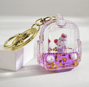 Glitter Bag Keychain With Metal Hook Glitter Bag Keychain With Metal Hook