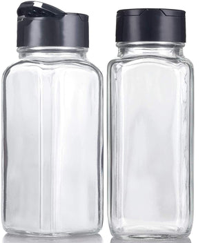 Star Work Spice Jar 120ml Square– Black Two Sided Sifter Cap Transparent Star Work Spice Jar 120ml Square– Black Two Sided Sifter Cap Transparent