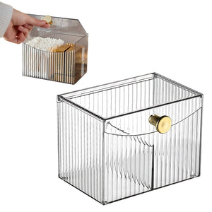 HoopVool Makeup Organizer Box Cotton Swab & Pad Holder | Green Heart Design HoopVool Makeup Organizer Box Cotton Swab & Pad Holder | Green Heart Design