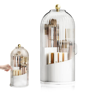 Star Work Makeup Brush Holder 360° Rotating | Multifunctional Storage (White) Star Work Makeup Brush Holder 360° Rotating | Multifunctional Storage (White)