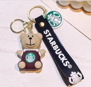Starbucks Teddy Keychain with Metal Hook Starbucks Teddy Keychain with Metal Hook