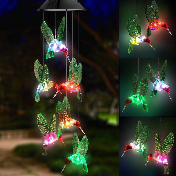 STAR WORK Solar Glow Chimes (Bird)