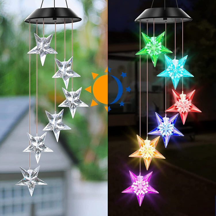 STAR WORK Solar Glow Chimes (Star)