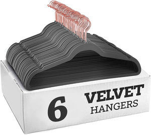 STAR WORK Velvet Hangers – Non-slip, ultra-thin, space-saving with 360° swivel hook. (GREY) STAR WORK Velvet Hangers – Non-slip, ultra-thin, space-saving with 360° swivel hook. (GREY)