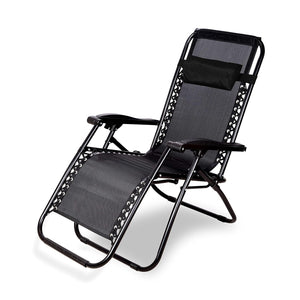 Star Work Zero Gravity Chair Foldable Recliner | Full Body Support (Black) Star Work Zero Gravity Chair Foldable Recliner | Full Body Support (Black)