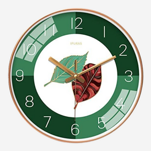 Silence Wall Clock Non-Ticking Quiet Decorative - Basil Green Analog Silence Wall Clock Non-Ticking Quiet Decorative - Basil Green Analog