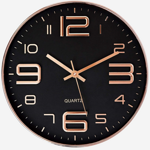 Silence Wall Clock Non-Ticking Quiet Decorative - Black Silence Wall Clock Non-Ticking Quiet Decorative - Black