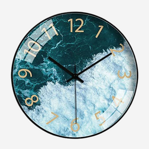 Silence Wall Clock Non-Ticking Quiet Decorative - Sea Blue Analog Silence Wall Clock Non-Ticking Quiet Decorative - Sea Blue Analog