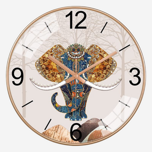 Silence Wall Clock Non-Ticking Quiet Decorative - Elephant Round Clock Silence Wall Clock Non-Ticking Quiet Decorative - Elephant Round Clock