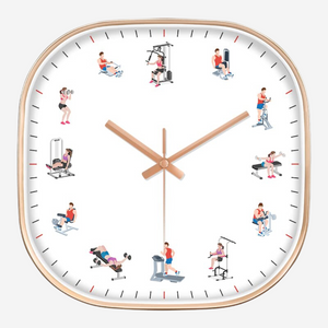 Silence non-ticking Plastic Frame Gym Square Wall Clock Silence non-ticking Plastic Frame Gym Square Wall Clock