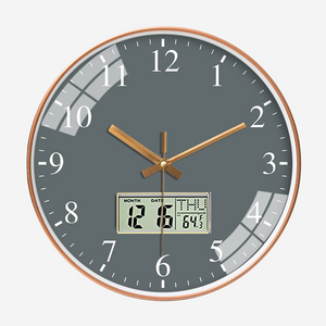 Digital Analog Wall Clock (Grey) Digital Analog Wall Clock (Grey)