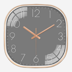 Silence non-ticking Plastic Frame Grey Square Wall Clock Silence non-ticking Plastic Frame Grey Square Wall Clock
