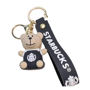 Starbucks Teddy Keychain with Metal Hook Starbucks Teddy Keychain with Metal Hook