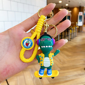 Dancing Dino Keychain With Metal Hook Dancing Dino Keychain With Metal Hook