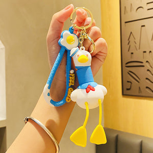 Pop Duck Keychain With Metal Hook Pop Duck Keychain With Metal Hook