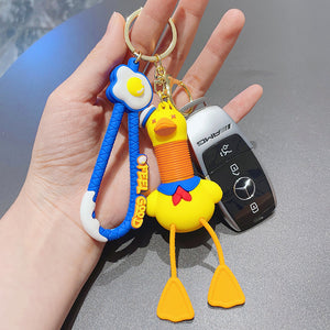 Pop Duck Keychain With Metal Hook Pop Duck Keychain With Metal Hook