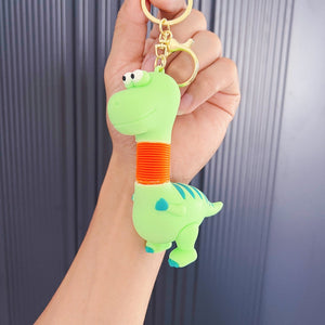 Dino Folding Keychain With Metal Hook Dino Folding Keychain With Metal Hook
