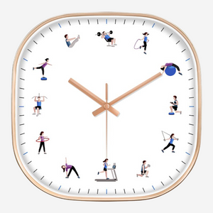 Silence non-ticking Plastic Frame Sport Square Wall Clock Silence non-ticking Plastic Frame Sport Square Wall Clock