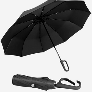 STAR WORK Umbrella with Carabiner Handle, Wind Proof Umbrellas For Rain, 46 Inch Portable Reverse Folding Umbrella, Car Umbrella for Women Men, 10 Ribs STAR WORK Umbrella with Carabiner Handle, Wind Proof Umbrellas For Rain, 46 Inch Portable Reverse Folding Umbrella, Car Umbrella for Women Men, 10 Ribs