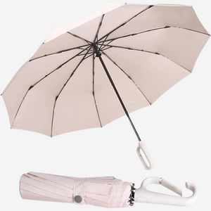 STAR WORK Umbrella with Carabiner Handle, Wind Proof Umbrellas For Rain, 46 Inch Portable Reverse Folding Umbrella, Car Umbrella for Women Men, 10 Ribs STAR WORK Umbrella with Carabiner Handle, Wind Proof Umbrellas For Rain, 46 Inch Portable Reverse Folding Umbrella, Car Umbrella for Women Men, 10 Ribs