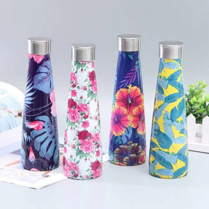 Flower Stainless Steel Vacuum Insulated Water Bottle Flask - Star Work Flower Stainless Steel Vacuum Insulated Water Bottle Flask - Star Work