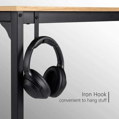 Modern & Simple Style Computer Desk with Storage Bag and Hook - Star Work