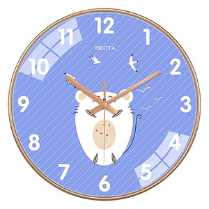 Silence Wall Clock Non-Ticking Quiet Decorative - Blue White Egg Clock Silence Wall Clock Non-Ticking Quiet Decorative - Blue White Egg Clock