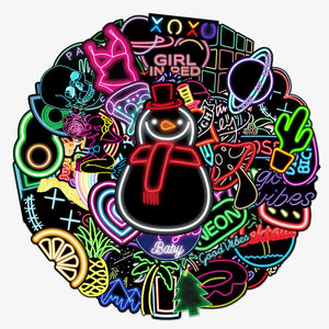 50 Pcs Stickers Of NEON Party, Vinyl Waterproof Stickers for Water Bottles, Laptop, Skateboard Journaling Scrapbook. 50 Pcs Stickers Of NEON Party, Vinyl Waterproof Stickers for Water Bottles, Laptop, Skateboard Journaling Scrapbook.