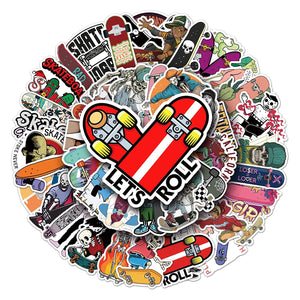 50 Pcs Stickers Of Skateboard, Vinyl Waterproof Stickers for Water Bottles, Laptop, Skateboard Journaling Scrapbook. 50 Pcs Stickers Of Skateboard, Vinyl Waterproof Stickers for Water Bottles, Laptop, Skateboard Journaling Scrapbook.