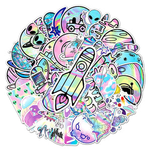 50 Pcs Stickers Of Radium Alien, Vinyl Waterproof Stickers for Water Bottles, Laptop, Skateboard Journaling Scrapbook. 50 Pcs Stickers Of Radium Alien, Vinyl Waterproof Stickers for Water Bottles, Laptop, Skateboard Journaling Scrapbook.