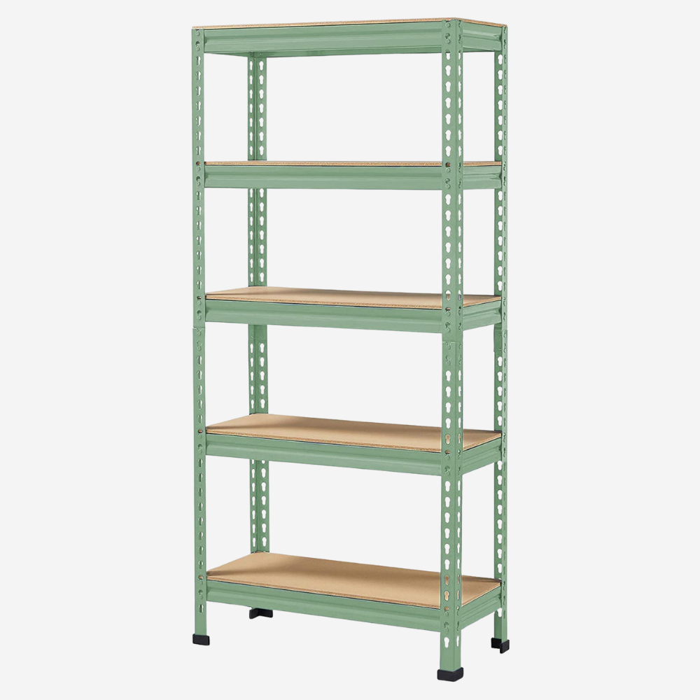 Racking Adjustable Shelves 5-Tier Storage Rack for Home - Olive Green