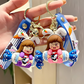 Chocolate Girls Keychain With Metal Hook