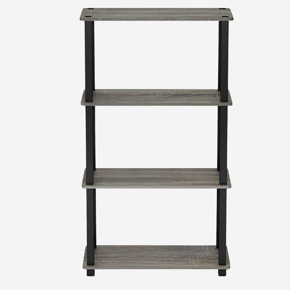 4 Tier Stand Shelf Rack Organizer Turn-N-Tube End Table For Home