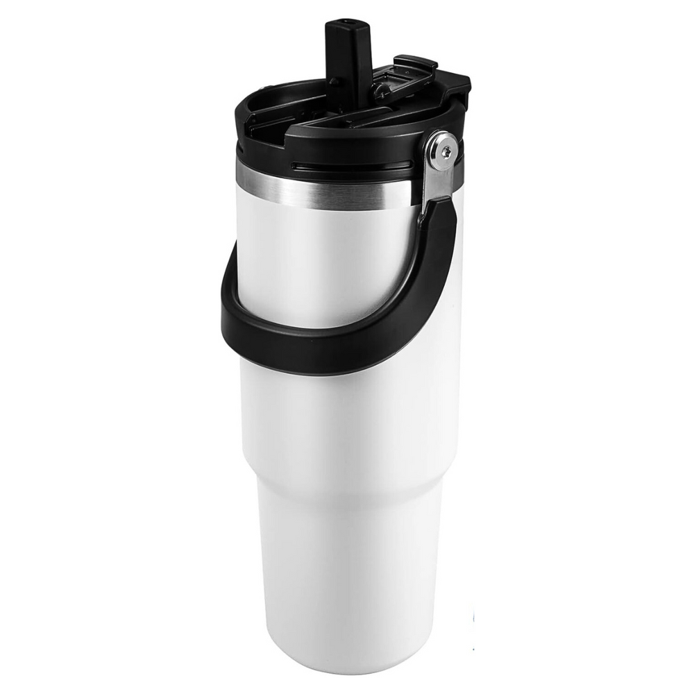 900ml Stainless Steel Double Vacuum Insulated Tumbler (White)