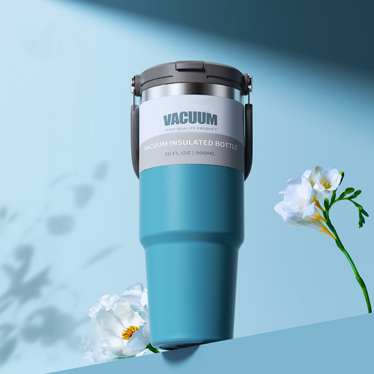 900ml Stainless Steel Double Vacuum Insulated Tumbler (Blue)