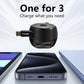 81W Super Fast Car Charger with 1.8m Coiled Type C Cable, Triple Port (PD 48W Cable + PD 33W + QC 18W) Adapter for iPhone 17/16/15,Android Smartphones, iPad, Pixel, 12V-24V (Black - 81W)