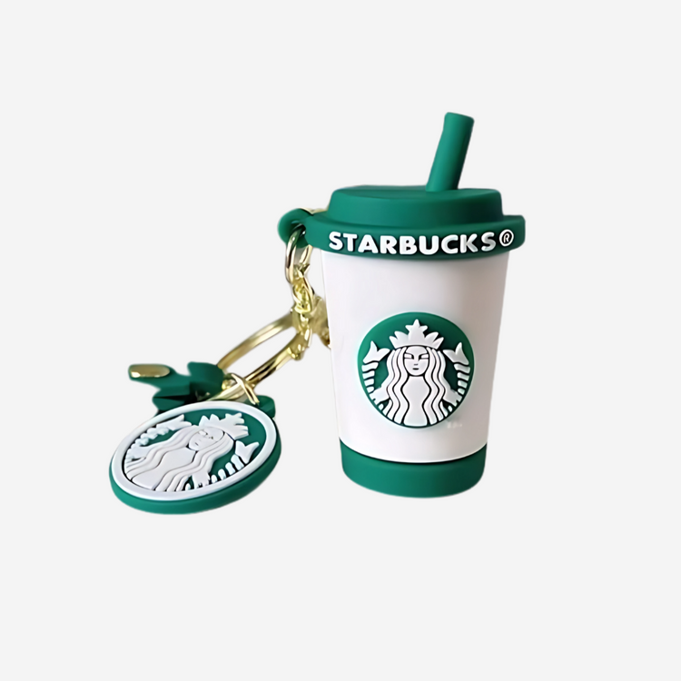 Starbucks Cup Keychain with Metal Hook