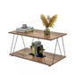 Metal Frame Tepoy with Elegant Wooden Top – Modern Center Table with Sturdy Support & Spacious Storage Shelf for Living Room, Drawing Room & Balcony (Wire TEPOY)