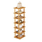 STAR WORK Wooden Shoe Rack Tall & Stackable | Space-Saving Organizer (SINGLE)