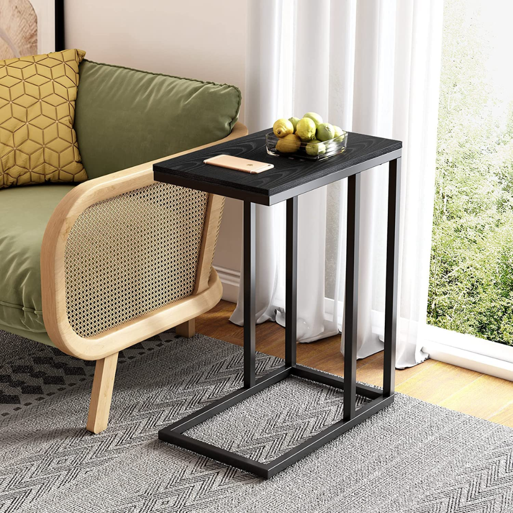 C shape Coffee Table For Living Room | Small Unique Side Table