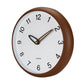 Silent Non Ticking Quality Quartz Battery Operated Easy to Read Decorative Modern Design Glass, Plastic Wall Clock (MATT Brown)